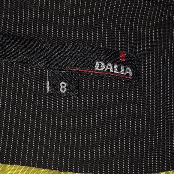 Dalia Black Blazer with White Stripes Blazer (8) - Picture 7 of 9